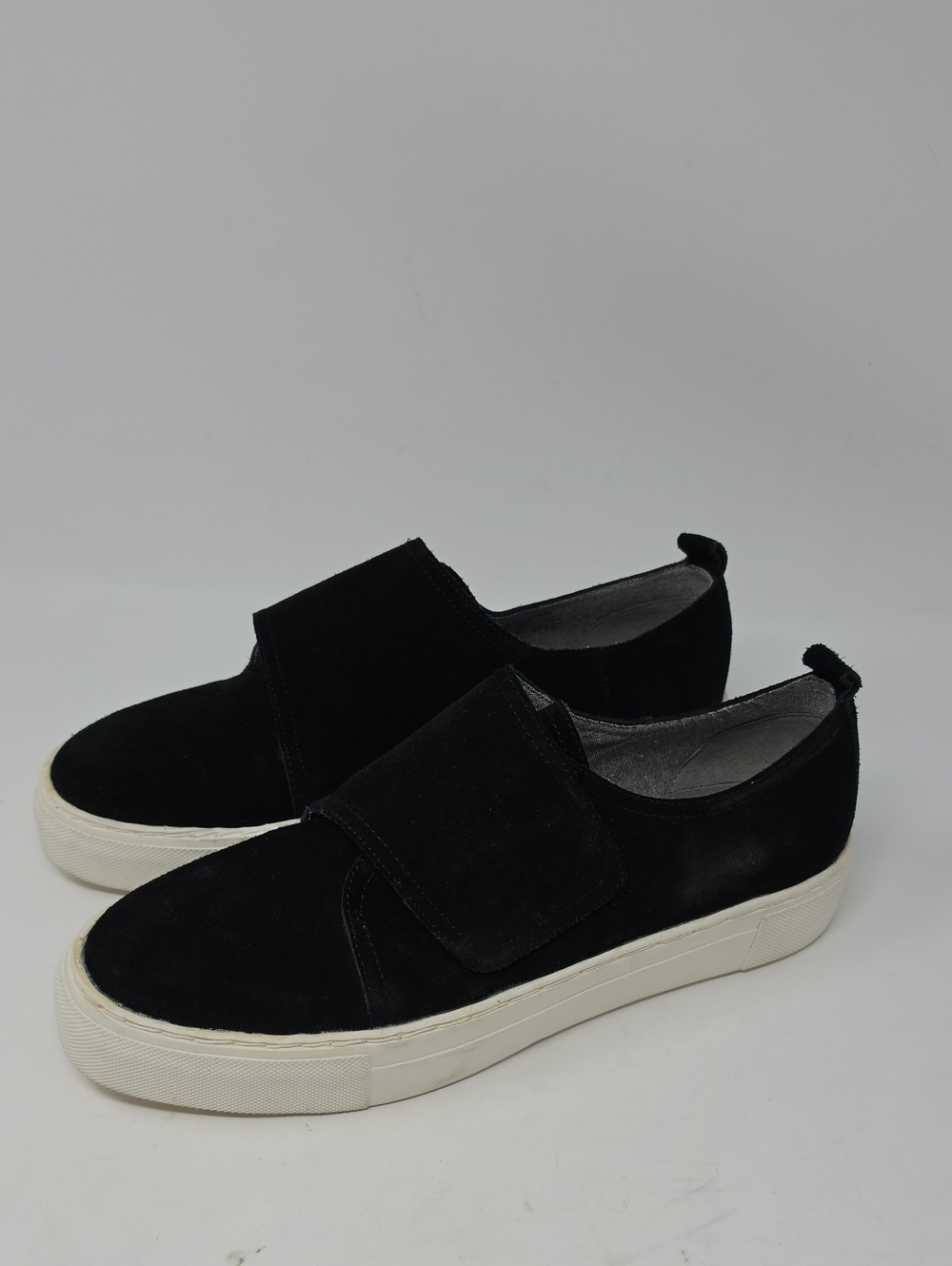 Com+ Sems Lidda Black Suede Slip-On Women's Platform  Sneakers Size 10